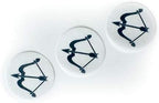 Crossbow Bow and Arrow Wafer Paper Toppers 1.5 Inch for Decorating Desserts Cupcakes Birthday Cakes Cookies Pack of 24