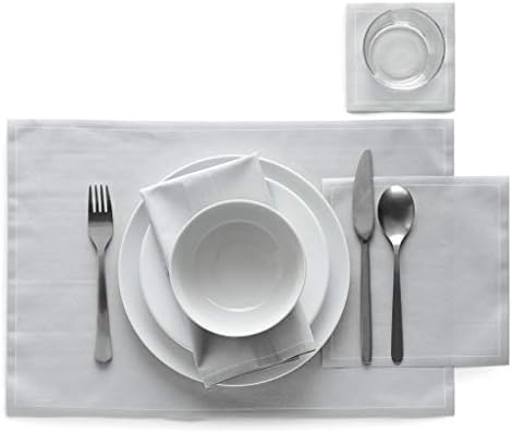 MY DRAP Cotton Luncheon Napkins, Washable and Reusable (25 Napkins, Pearl Grey)