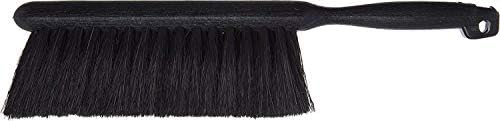 Carlisle 3622503 Flo-Pac Plastic Handle Counter Brush, Horsehair Blend Bristles, 2-1/2" Bristle Trim, 8" Length, Black (2)
