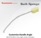 Sammons Preston Bath Sponge, Lightweight Long Handled Washer and Scrubber for Bath and Shower, Extended Reacher Cleaning Aid for Limited Range of Motion, Contour