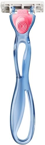 Bic Click 3 Soleil Sensitive Women's Razor Refills, 3 Moveable Blades and Lubricating Strip - Box of 8 Cartridges, Blue