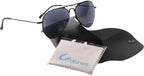 Sun Full Lens Reading Glasses Readers Sunglasses Classic Outdoor Aviator Sports Steel Stainless Black Frame Temple Unisex