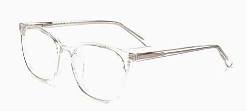 FONHCOO Blue Light Blocking Glasses Fashion Round TR90 Frame Transparent Eyewear Anti UV Computer Glasses for Women Men