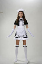 Anime Maid Cosplay Dress Set for Women Cute Waitress Outfit with Accessories for Masquerade and Theme Parties
