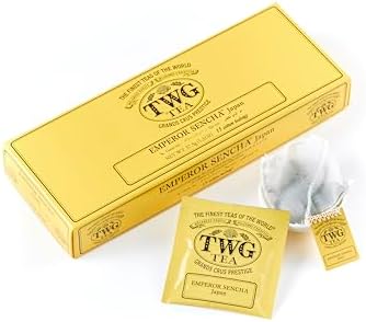 TWG Tea | Emperor Sencha | Green Tea | Japanese Tea | 15 Hand Sewn Cotton Teabags | Gift Set