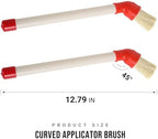 Calvana (2-Pack) Curved Applicator Brush for Tire Mounting Paste, 11" Plastic Handle, 45-Degree Angle for Easy Application of Tire Lubricants