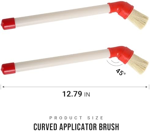 Calvana (2-Pack) Curved Applicator Brush for Tire Mounting Paste, 11" Plastic Handle, 45-Degree Angle for Easy Application of Tire Lubricants