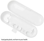Nincha Plastic Electric Toothbrush Travel Case for Fairywill/TEETHEORY/Seago/Dnsly Series Sonic Electric Toothbrush, White