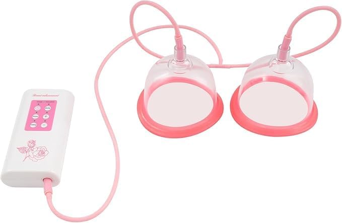 Electric Chest Massager, Chest Beauty Enlargement Machine with USB Charge, 2 Modes, 5 Suction Levels,Promotes Breast Growth, Flat & Sagging Breasts (B-Cup)