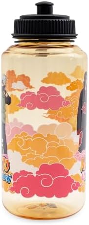 JUST FUNKY Naruto Shippuden Characters Plastic Water Bottle With Push Cap | Large Sports Jug For Gym, Work | Holds 32 Ounces