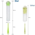 LiKee Super-Long 18" Bottle Cleaning Brush, Extra-Large 2.5” Wide Cleaner, Flexible Long Handle Brush for Water Bottle, Cups, Baby Bottle
