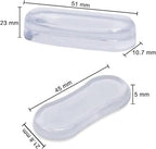 4 Pcs Transparent Toilet Seat Bumper Set, Silicone Strong Adhesive Toilet Seats Lid Bumpers, Toilet Seat Buffers Toilet Lid Rubber Pads for, Home, Hotel and Hospital Toilets, Adhesive Lid Buffers