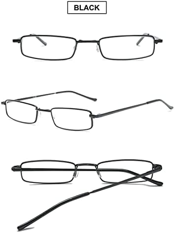 VEVESMUNDO Blue Light Blocking Reading Glasses Portable Metal Lightweight Compact Durable Travel Pocket Readers in tube case