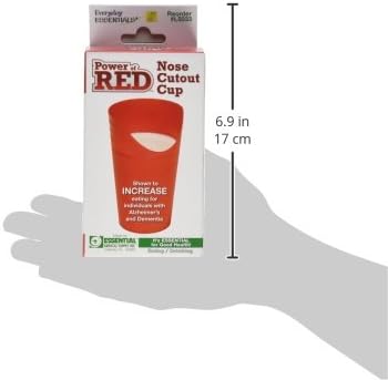 Essential Medical Supply Power of Red Adaptive Reusable Nose Cut Out Cup for Easier Drinking - Nosey Style Cup for Seniors and Adults