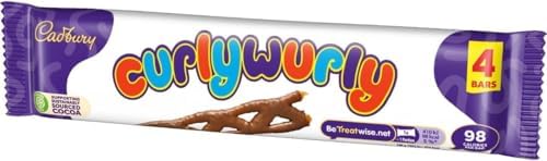 Cadbury Curly Wurly Chocolate 4pk (21.5g x 4) 86g (Pack of 1)