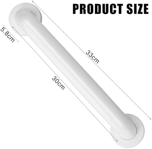 Shower Handles for Elderly Handicap Grab Bar Shower Handrails Bathroom Safety Hand Rail Support for Seniors Toilet Assist 12 Inch