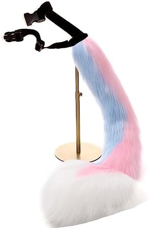Plush Furry Heart Shape Fox Tail for Animal Cosplay Party Halloween Costume Fancy Dress Props