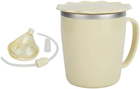 Asixxsix Adult Sippy Cup, 350ml Leakproof Adjustable Straws Convalescent Feeding Cup, Dysphagia with Straw for Elderly Bedridden Patients and Convalescents