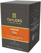 Taylors of Harrogate Assam, Black Tea, Individually Wrapped Bags, 20 Count (Pack of 1), Full-bodied, Satisfying & Malty, Caffeinated, Enjoy Hot or Iced, 20 Teabags