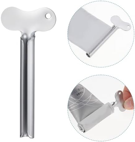Dimeho Toothpaste Squeezer, 6 Pcs Metal Tube Squeezer Keys Tube Roller Stainless Steel Toothpaste Tube Squeezers Dispenser Tube Wringer Key for Toothpaste Cosmetic Hair Dye Paint Squeezer (A + B)