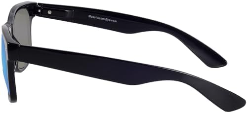 Mass Vision Lightweight Classic Style Unisex Bifocal Reader Sunglasses – Spring Hinges, UV400 Protection & Hard Case Included