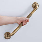 Heavey Duty Grab Bar, 24-Inch Sturdy Hand Rail, Stylish Bathroom Armrest, Antique Brass Finish, Good for Senior, Kids, Elderly