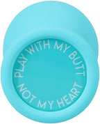 Doc Johnson A-Play - Silicone Trainer Set - 3 Piece Set, Play with My Butt Not My Heary, Teal