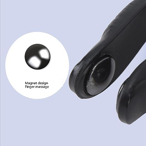 ZJchao 4pcs Thumb Acupoint Clip, Magnetic Acupressure Hand Clip Stress Reduction Wearable Magnets Headache Migraine Relief Clip (Black)