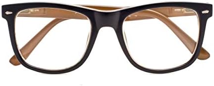 Eyekepper 5-pack Readers Square Large Lenses Spring-Hinges Reading Glasses Include Computer Glasses Men Women +0.75