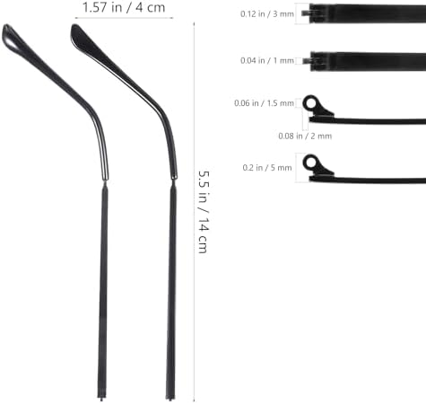 ULTECHNOVO Replacement Arms for Eyeglasses Metal Glasses Temple Replacement Parts Compatible with Sunglasses Reading Glasses Eyewear Repair Kit