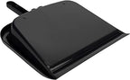 SPARTA Large Handheld Dustpan with Hanging Hole, Heavy-Duty Plastic Dustpan with Wide Lip for Countertops and Surfaces, Plastic, 10 Inches, Black