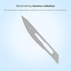 JMU 100pcs Scalpel Blades Sterile #25, Disposable Stainless Steel Surgical Blades, Individually Foil Wrapped