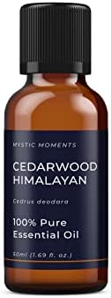 Mystic Moments | Cedarwood Himalayan Essential Oil 50ml Pure & Natural | Cedrus deodara | Deep Woody Aromatherapy & Diffuser Oil | Rich Grounding Forest Aroma