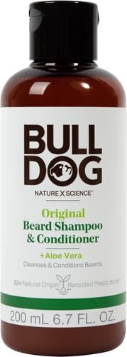 Bulldog Mens Skincare and Grooming Original Beard Shampoo and Conditioner, 6.7 Ounce