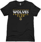 Wolverhampton Wonderers FC Wolves Cotton T-Shirt - Black
