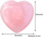 Marrywindix 10 Packs 1 Inch Healing Crystal Natural Rose Stone Heart Love Carved Palm Worry Stone Chakra Reiki Balancing