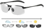 Jowxsx White-black Polarized Photochromic Sunglasses UV400 Sports Sunglasses Day and Night Driving Glasses Ultra-Light Sun Glasses Eyewear Cycling Glasses and Goggles