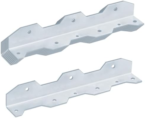 8 PCS 10-1/4" Staircase Angle Bracket, 12-Gauge Heavy-Duty Stair Stringers Angle Connector for Deck, StairTread