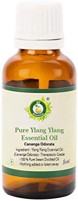 Ylang Ylang Essential Oil | Cananga Odorata | Ylang Ylang Oil | for Massage | for Diffuser | for Hair | 100% Pure Natural | Steam Distilled | Therapeutic Grade | 30ml | 1.01oz by R V Essential