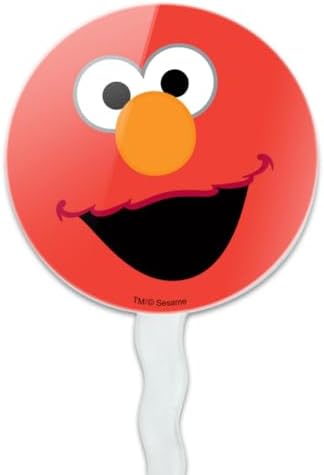 Sesame Street Elmo Face Cupcake Picks Toppers Decoration Set of 6