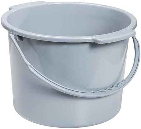Drive Medical Commode Pail with Lid 12 Quart Gray, 2.38 Pound