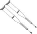 Cardinal Health CA901AD Push Button Adjustable Aluminum Axillary Crutch - Adult - 62-70 in - Weight Capacity 300 lb - Lightweight Sturdy Construction - Reinforced Crutch Tip - 1 Pair