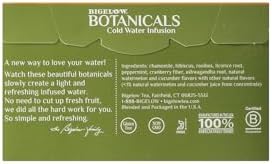 Bigelow Botanicals Cold Water Infusion Watermelon Cucumber Mint Tea Bags 18 Count Box (Pack of 1), Herbal Infusion, Caffeine Free, 18 Tea Bags Total