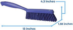 Vikan 45898 Bench Cleaning Brush, Polypropylene/Polyester Medium Bristle Dustpan Brush & Sweeper, 14 Inch, Purple