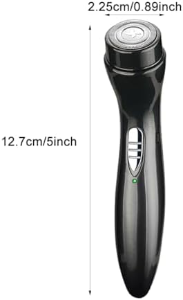 Mini Electric Shaver, Cordless Pocket Size Beard Trimmer, Portable USB Rechargeable Wet and Dry Beard Grooming Kit Suitable for Home, Car, Travel, Camp, Gift for Men(black)