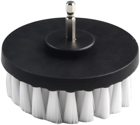 Electric Drill Brush Attachment, 4-Inch Soft Bristle Cleaning Tool for Carpet, Tile, Leather Upholstery, Compatible with All Cordless Drills and Drivers