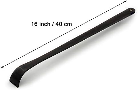 Tomorotec 100% Natural Wood Back Massager, Therapeutic Back Scratchers, Body Relaxation Massager Set for Itching Relief (16 inch, Black)