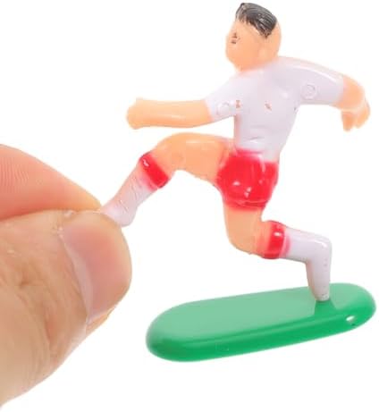 YARNOW Football Game Theme Cake Decor 18 Pcs Mini Soccer Player Cake Ornaments Birthday Dessert Adornment Small Gift for Party Home 1.77X1.37X1.18 Inches
