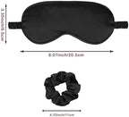 Satin Eye Mask 8Pcs Silk Sleep Masks Silky Blindfold Eyeshade Blackout Eyes Cover Scrunchies Hair Ties Travel Wedding Gifts