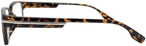 The Dean Stylish Rectangular Reading Glasses, Unisex Rectangle Readers for Men and Women